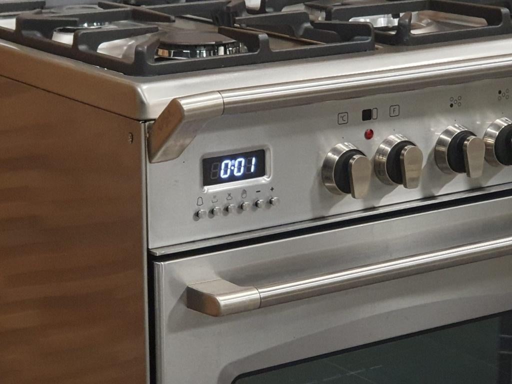 🔥Luxe Boretti Fornuis 90cm RVS 5 pitten 2 ovens, Ophalen, 60 cm of meer, Zo goed als nieuw, Energieklasse A of zuiniger