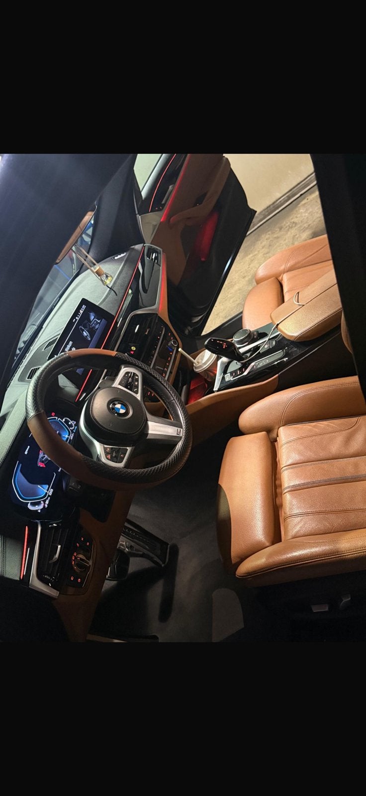 BMW 530e iPerformance, Auto's, Parkeerassistent, Blauw, 2420 kg, Leder