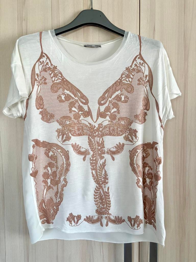 T-shirt Zara maat S Nieuw - €3, Kleding | Dames, T-shirts, Wit, Nieuw, Ophalen of Verzenden, Korte mouw