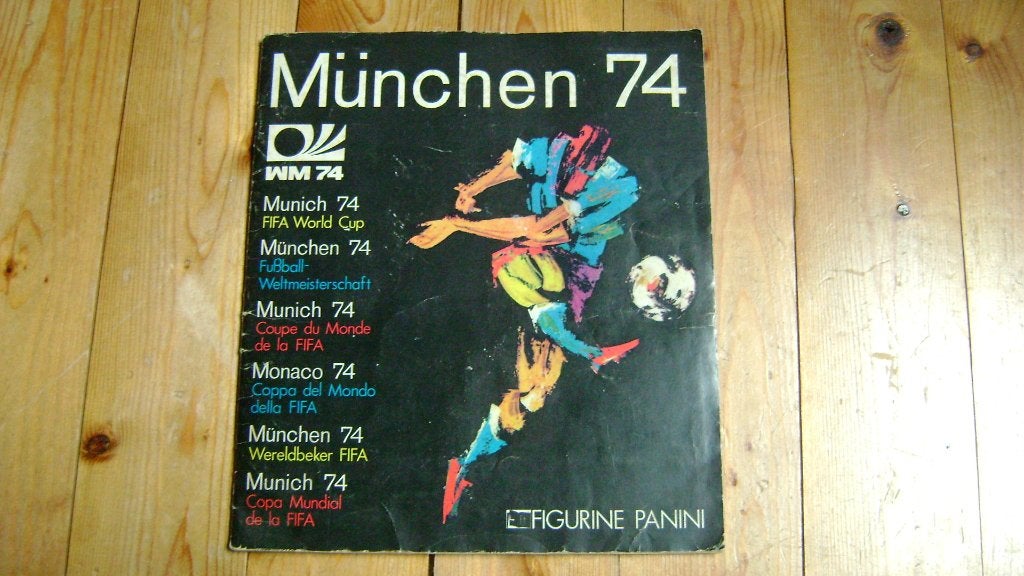 Panini Munich 74. Album incomplet - incomplet (-24), Enlèvement ou Envoi, Utilisé, Plusieurs autocollants