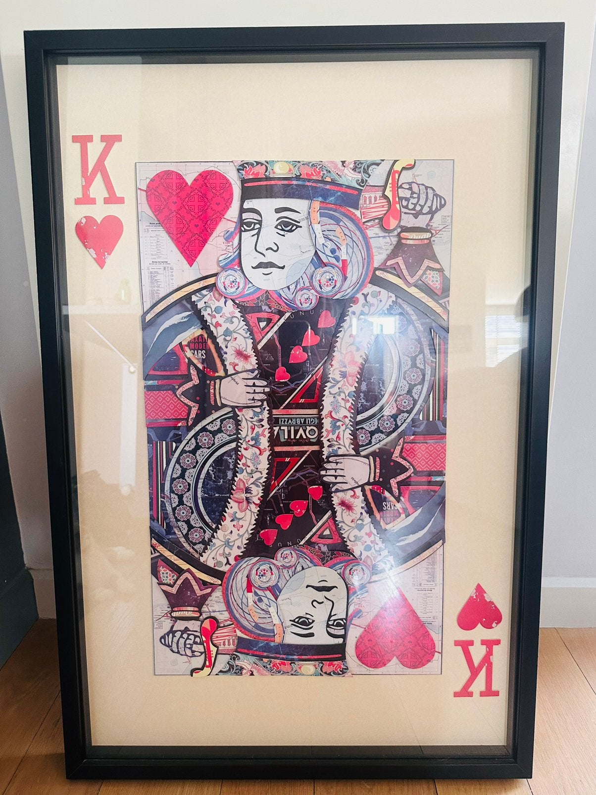 3D afbeelding ️ koning en ️ dame, Ingelijst, Ophalen, Abstract, Overige techniek