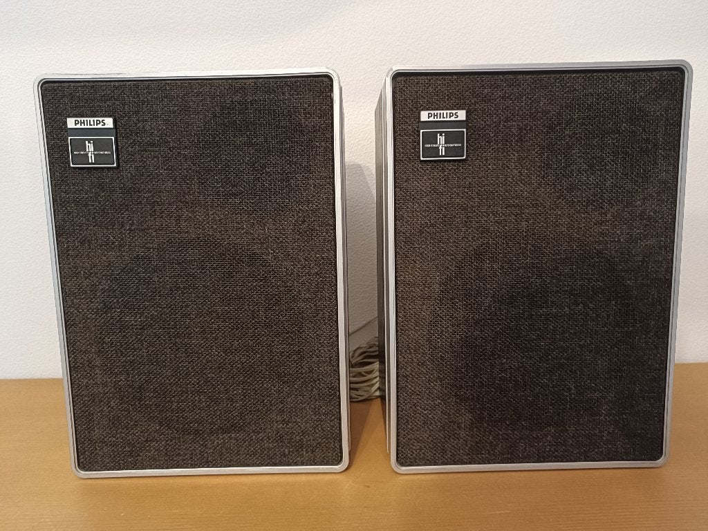 Ensemble de Baffles (Haut-Parleurs) 2 voies Philips Vintage, TV, Hi-fi & Vidéo, Philips, Moins de 60 watts, Enlèvement ou Envoi