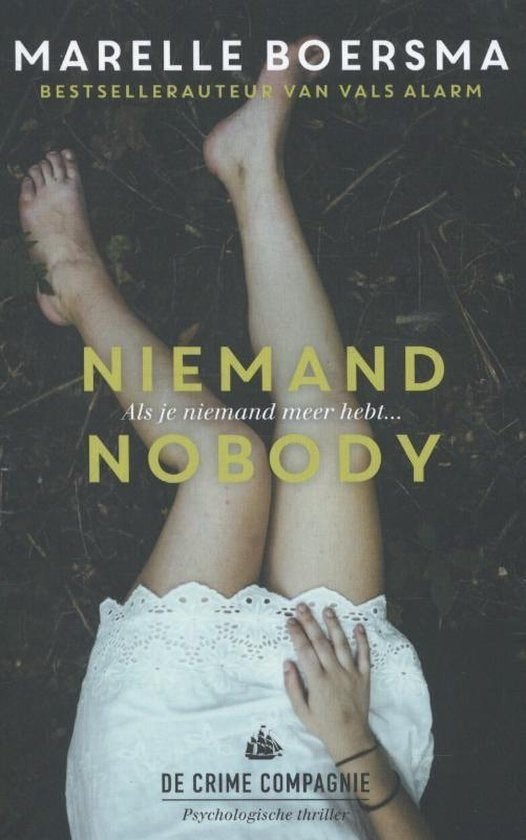 Te Koop Boek NIEMAND NOBODY Marelle Boersma, Marelle Boersma, Ophalen of Verzenden, Zo goed als nieuw, Nederland