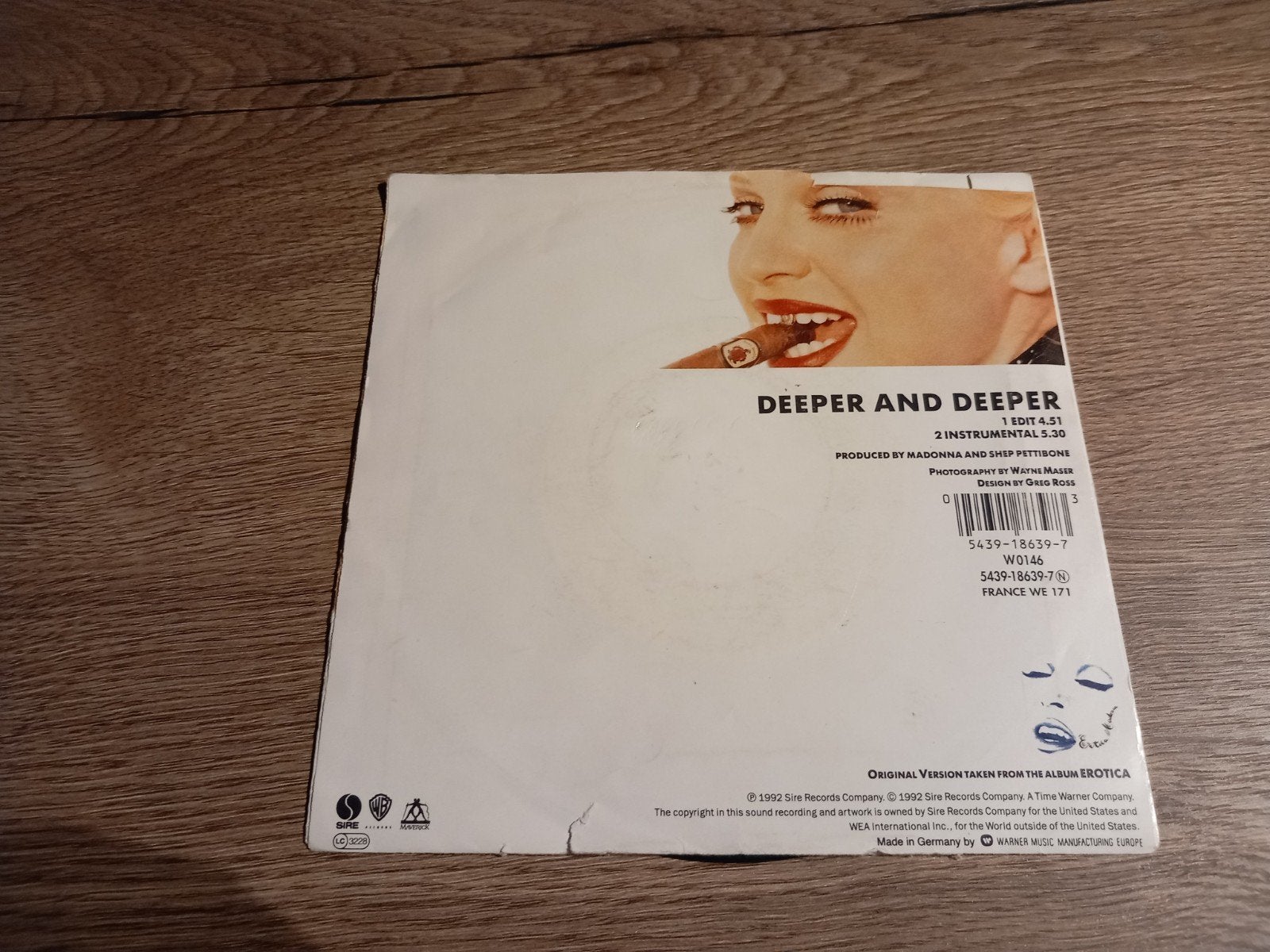 Vinyl 7" single Madonna Deeper and Deeper Queen of Pop, Ophalen of Verzenden, 7 inch, Pop