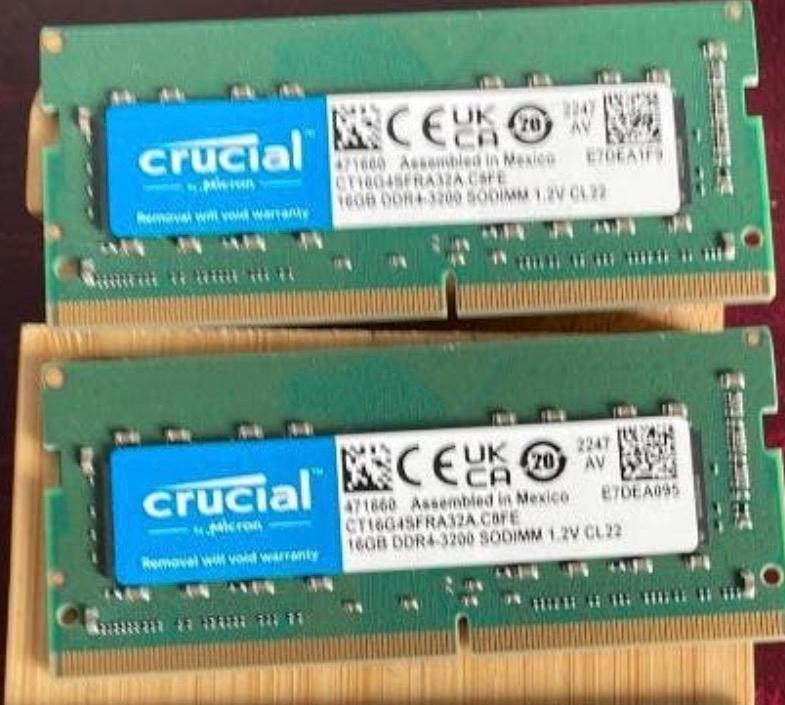 Sodimm DDR4 Ram 2x16gb, Computers en Software, RAM geheugen, Ophalen, DDR4, Zo goed als nieuw, 2500mhz