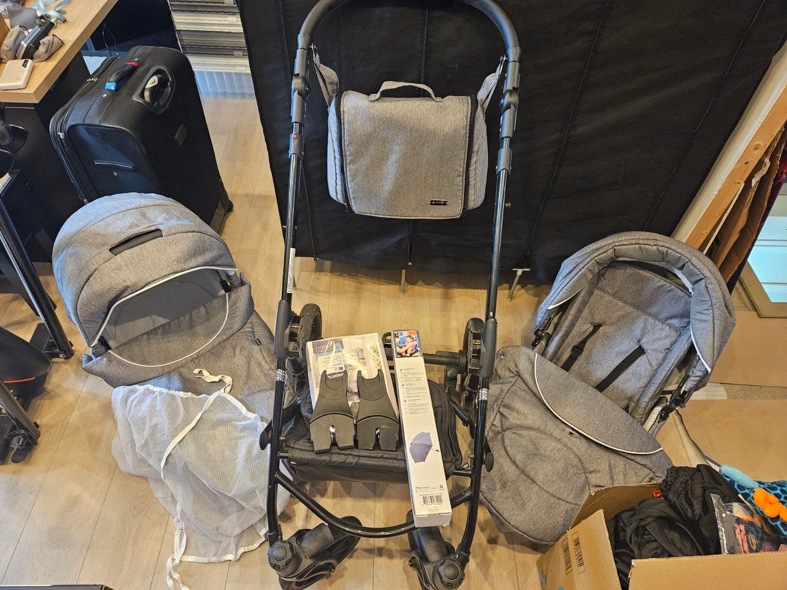 Kunert Mila 2-in-1 buggy, grijs, goede staat, Ophalen, Gebruikt, Kinderwagen, Overige merken