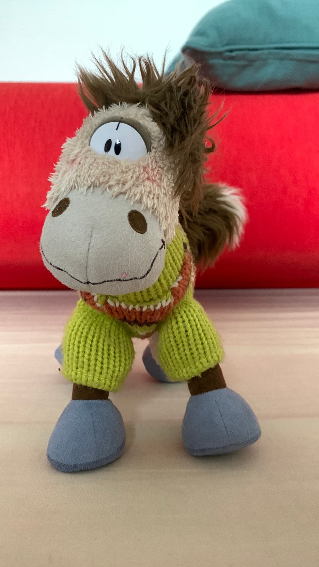 90s Nostalgie: Pluche Galupy in Wintertrui (20 cm), Ophalen of Verzenden, Galupy, Zo goed als nieuw, Knuffel