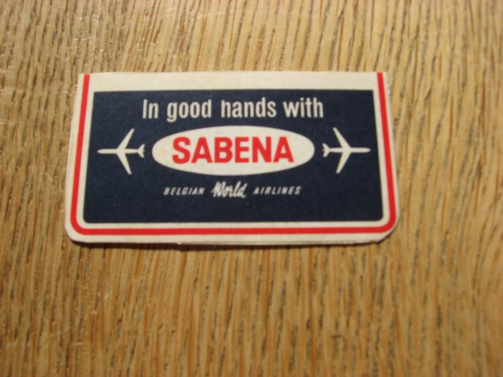 Sabena Belgian World Airlines Vintage Sticker, Ophalen of Verzenden, Nieuw, Overige typen