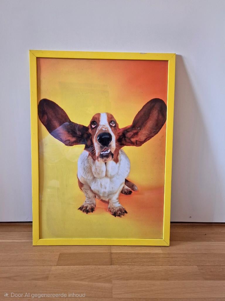 Poster foto op fotopapier hond Basset & vissen Nemo, Ophalen, Nieuw