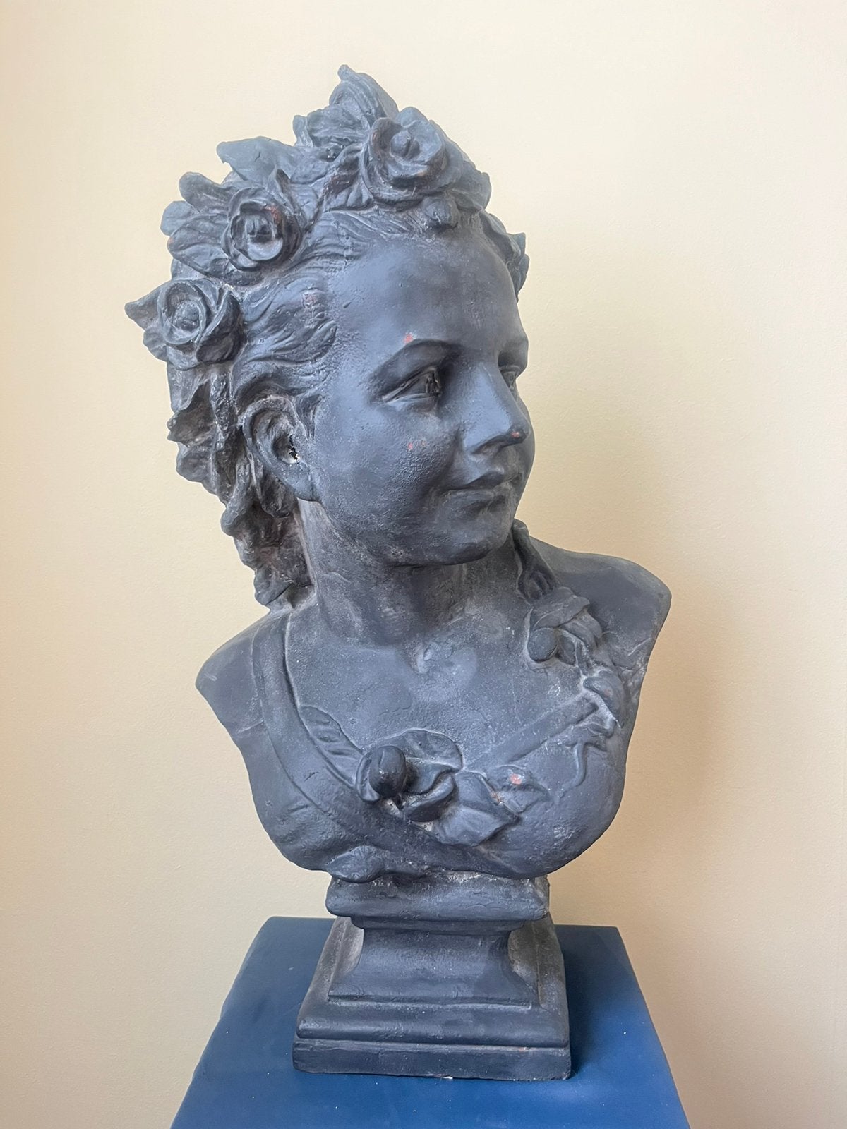 Jean-Baptiste Carpeaux(1827-1875) Buste, La Rieuse aux roses, Ophalen, Buste, Vrouw