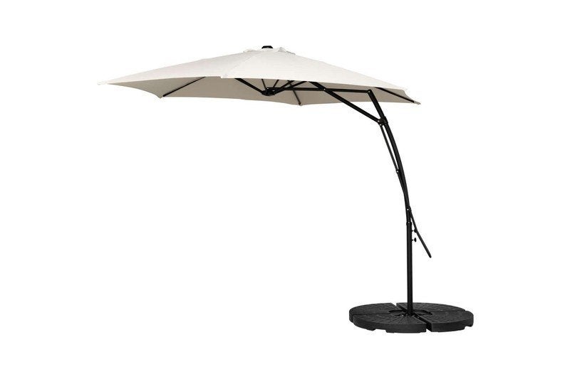 Parasol taupe - neuf dans sa boîte, Jardin & Terrasse, Neuf, Étanche, Parasol flottant, Enlèvement