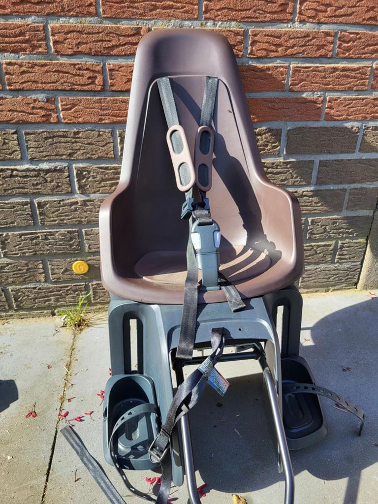 Bobike fietsstoeltje + beugel voor op e-bike + bagagerekverl, Enlèvement