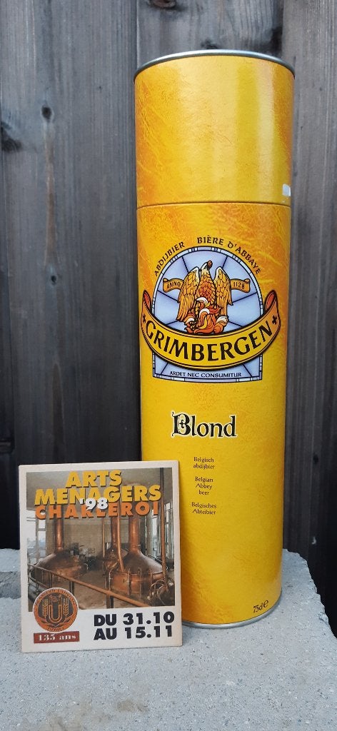 Brasserie Grimbergen 1998 Beer Coaster 135 ans + étui, Enlèvement ou Envoi, Neuf, Sous-bock, Autres marques