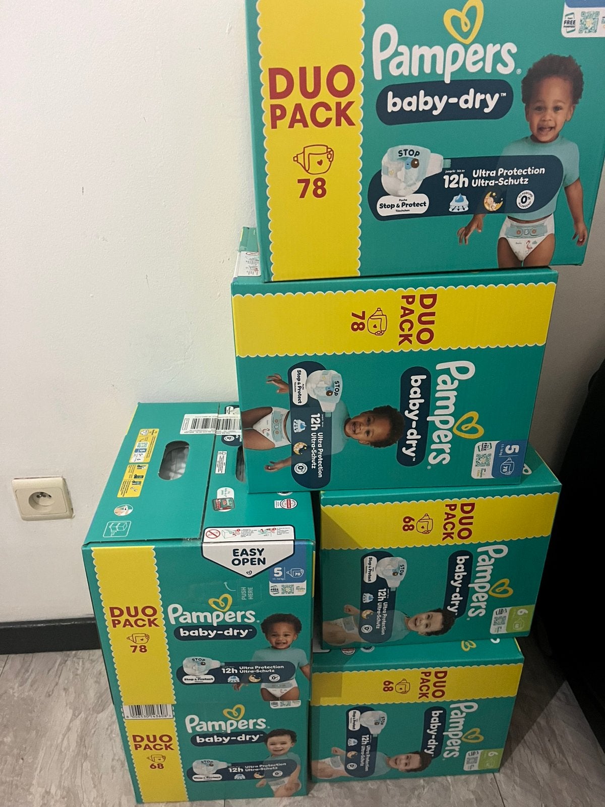 Pack Pampers Duo, Enlèvement