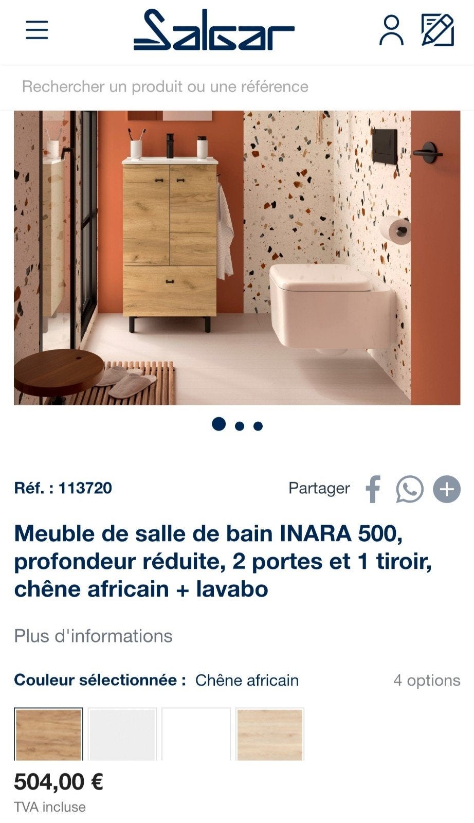 meuble et miroir led tactile salle de bain neuf, Enlèvement