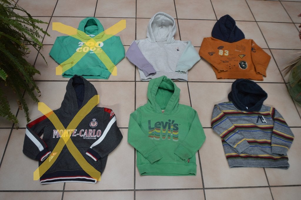 Sweats à capuche garçon T104cm ou 3/4ans Très bon état à 3€!, Garçon, Enlèvement ou Envoi, TAO, Lewis, Marvel, Pull ou Veste
