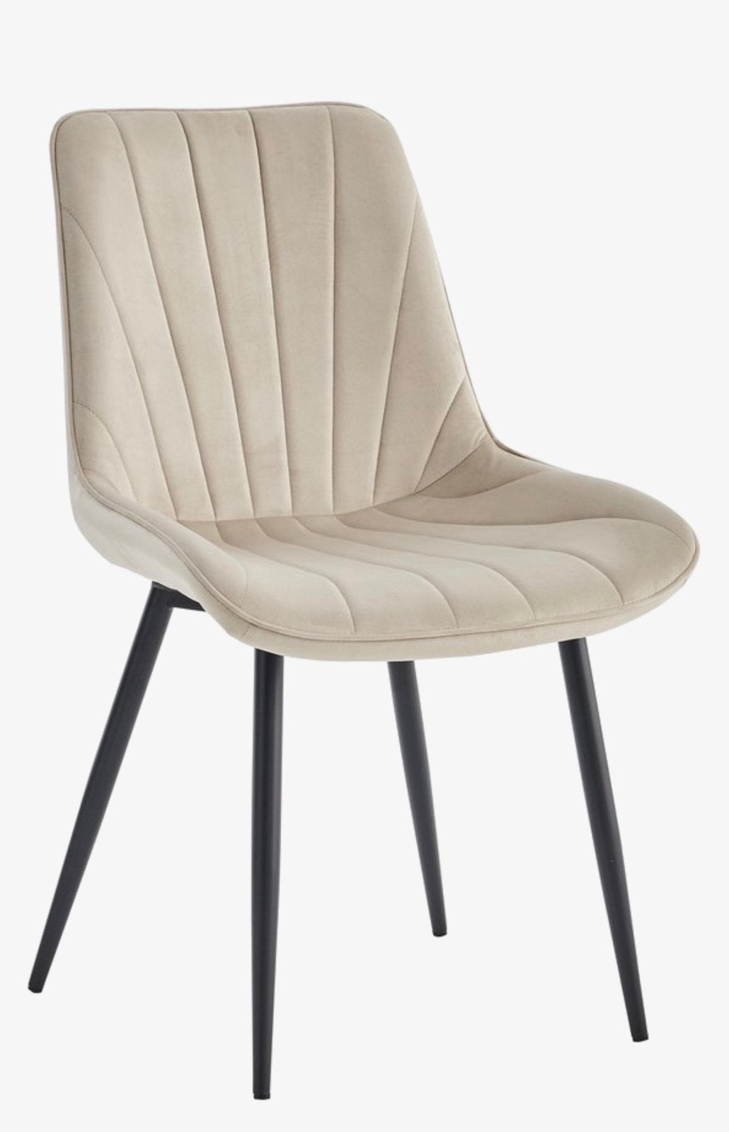 Set v 6 beige velvet eetkamerstoelen - Nog in perfecte staat, Ophalen, Nieuw, Overige kleuren, Vijf, Zes of meer stoelen