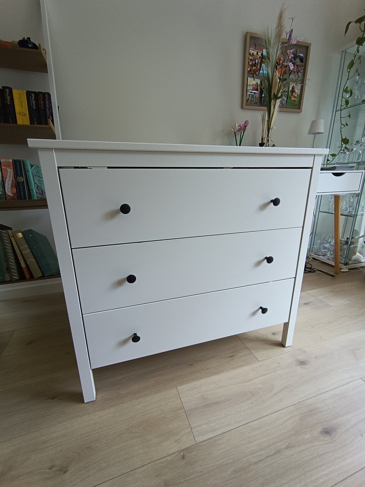 IKEA HEMNES Ladekast met 3 lades - Wit gebeitst, Ophalen