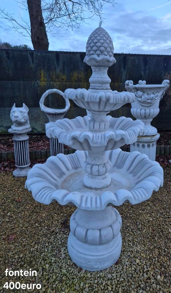 Beton, 3 schaal fontein , 1m70, Tuin en Terras, Ophalen, Nieuw, Beton, Overige typen