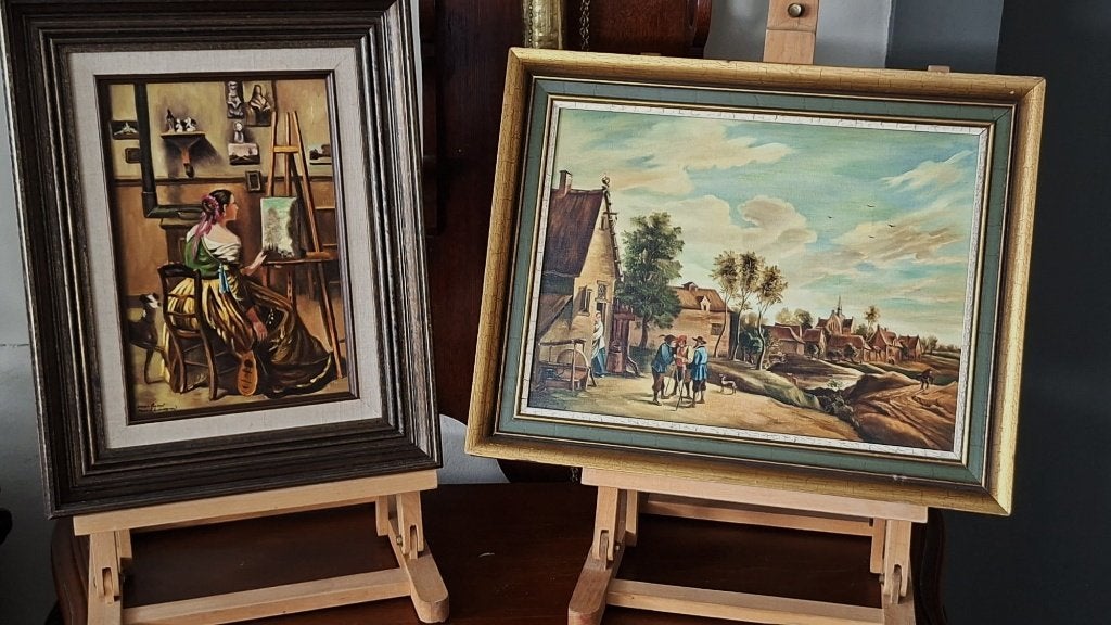 Peintures, Antiquités & Art, Art | Peinture | Classique, Enlèvement ou Envoi, Encadré, Peinture à l'huile, Paysage urbain / rural