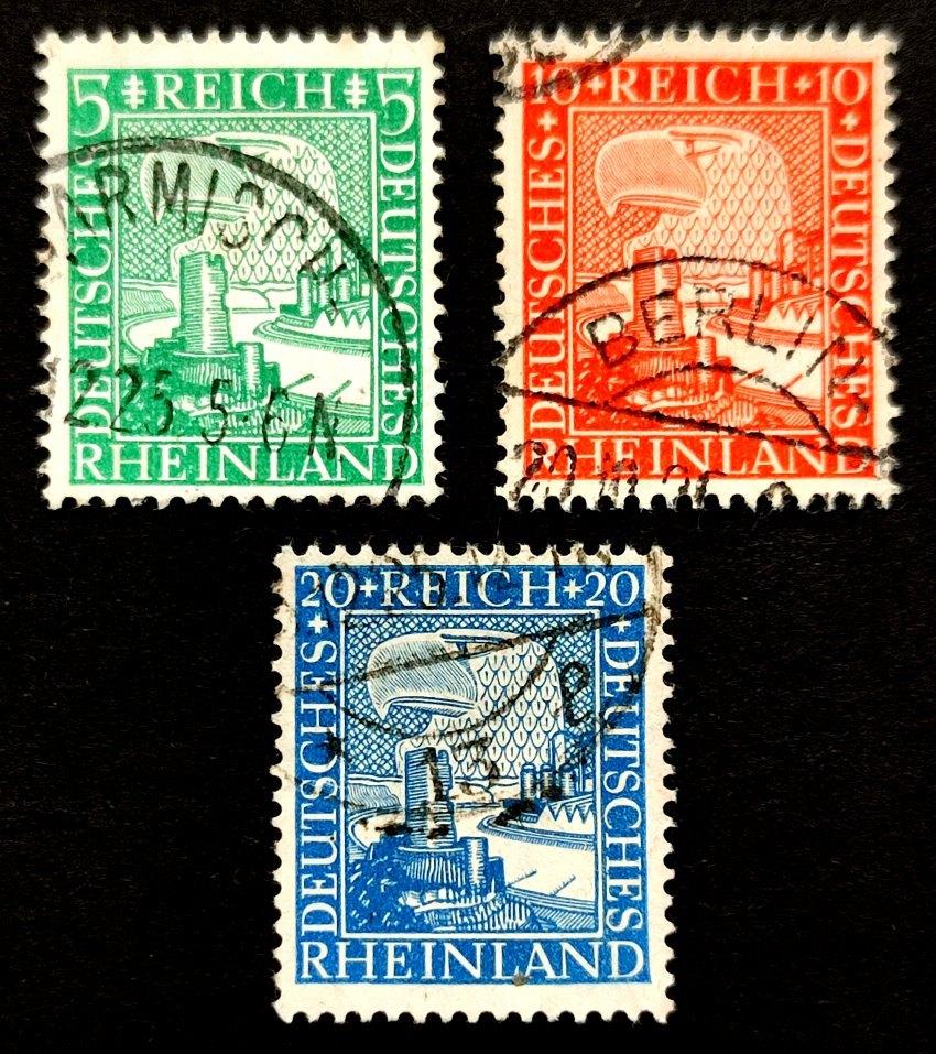 Dt. Reich: Rheinland 1000 Jahre Deutsch 1925 COMPLEET, Ophalen of Verzenden, Overige periodes, Gestempeld