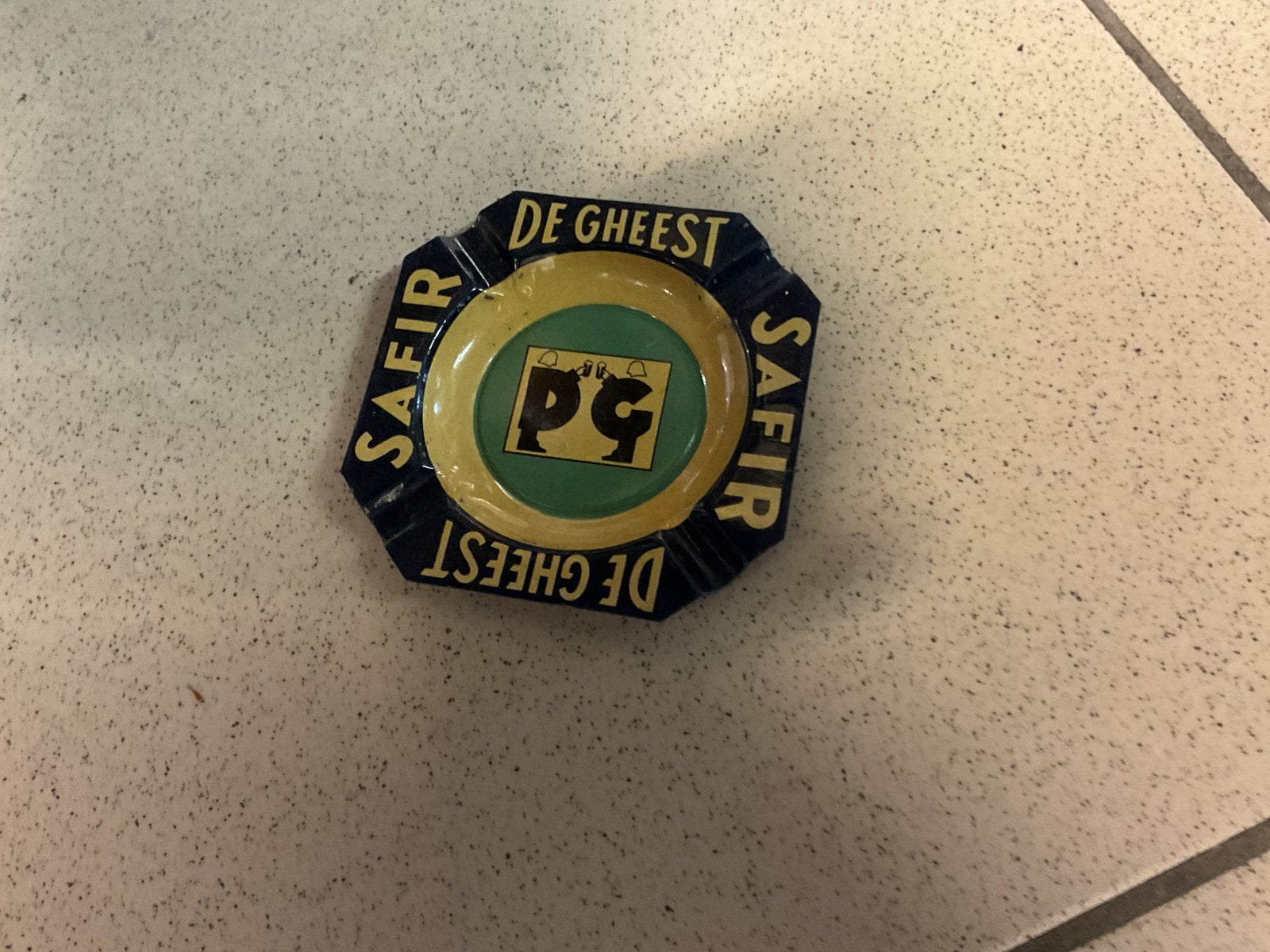Blikken asbakje SAFIR te koop, Verzamelen, Ophalen of Verzenden, Gebruikt