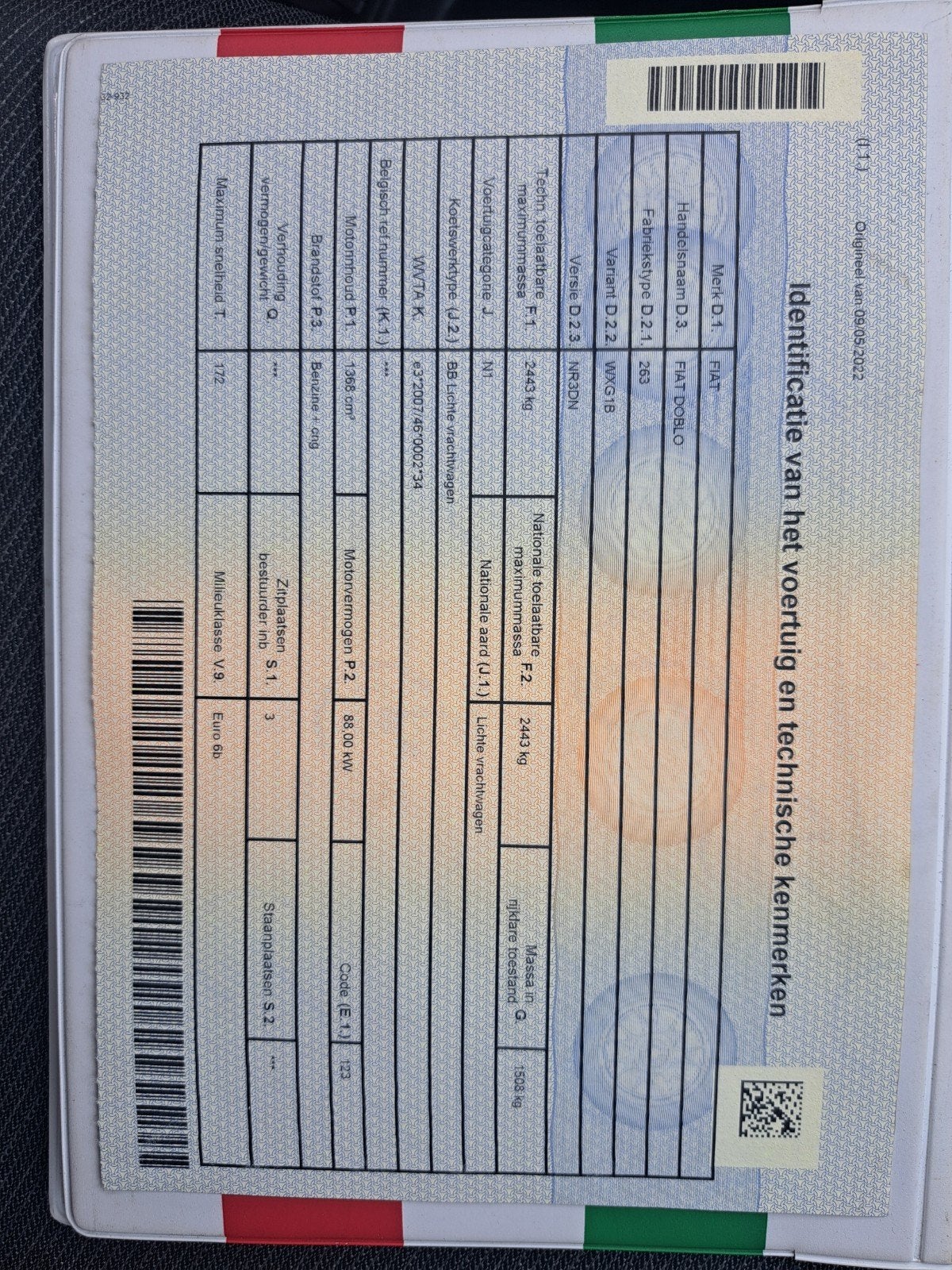 fiat doblo professional, Auto's, Voorwielaandrijving, CNG (Aardgas), Grijs, Particulier