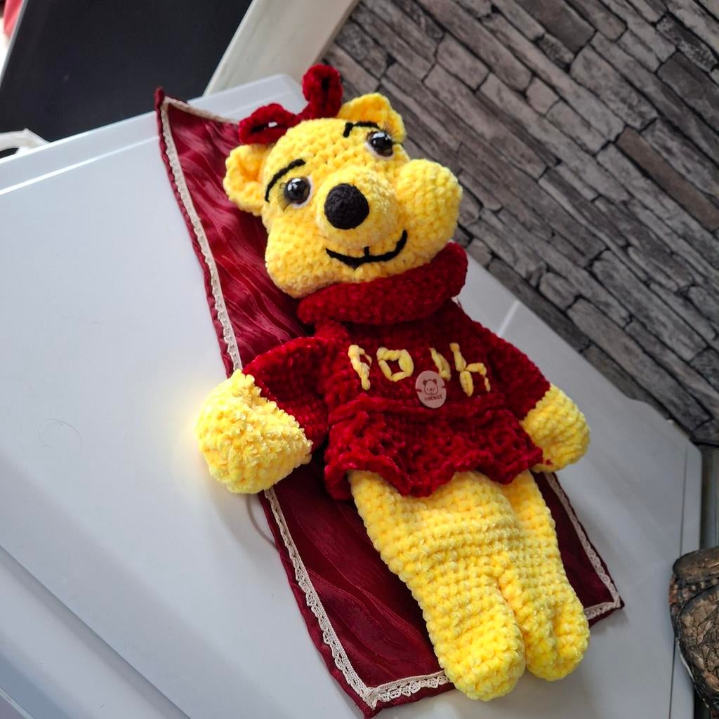 Ours fait main avec tapis ourson de 42 cm de haut, Enlèvement ou Envoi, Neuf, Ours