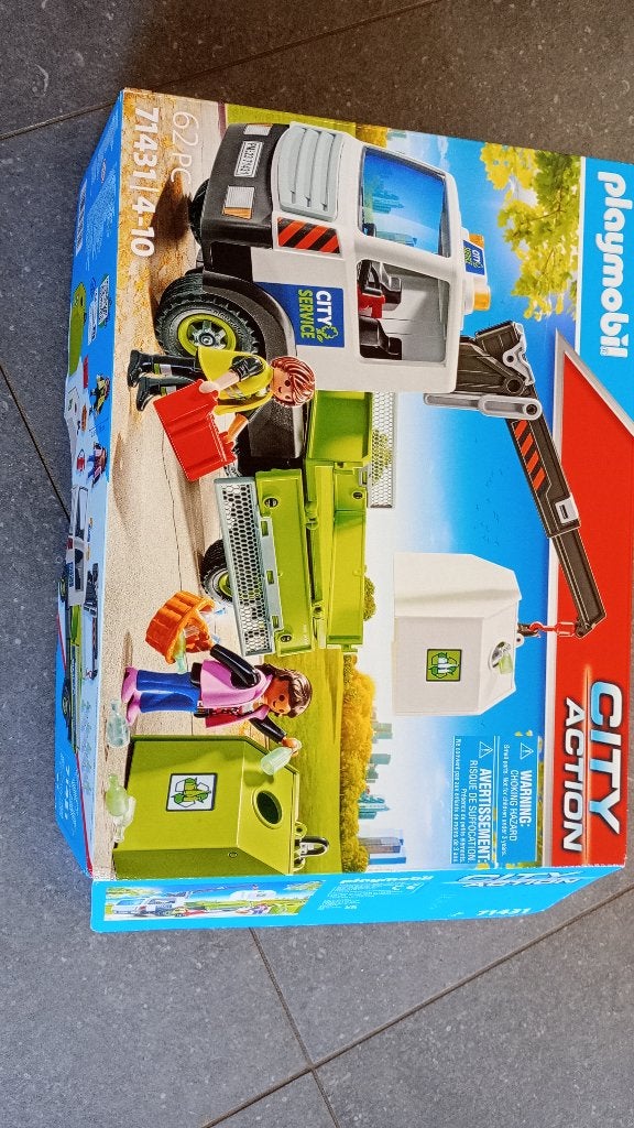 Playmobil glascontainer, Kinderen en Baby's, Complete set, Overige typen, Ophalen of Verzenden, Zo goed als nieuw