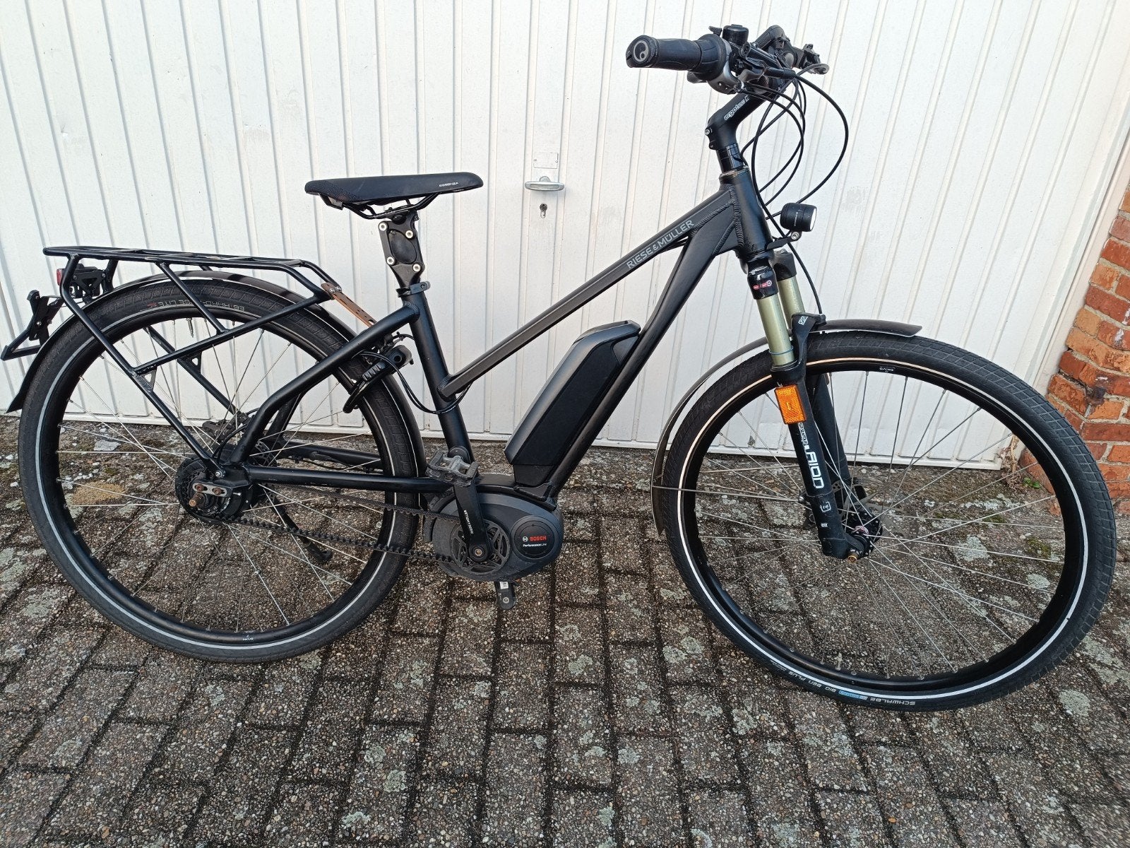 Elektrische fiets Merk Riese Muller in goede staat, 47 tot 51 cm, Ophalen, Gebruikt, 50 km per accu of meer