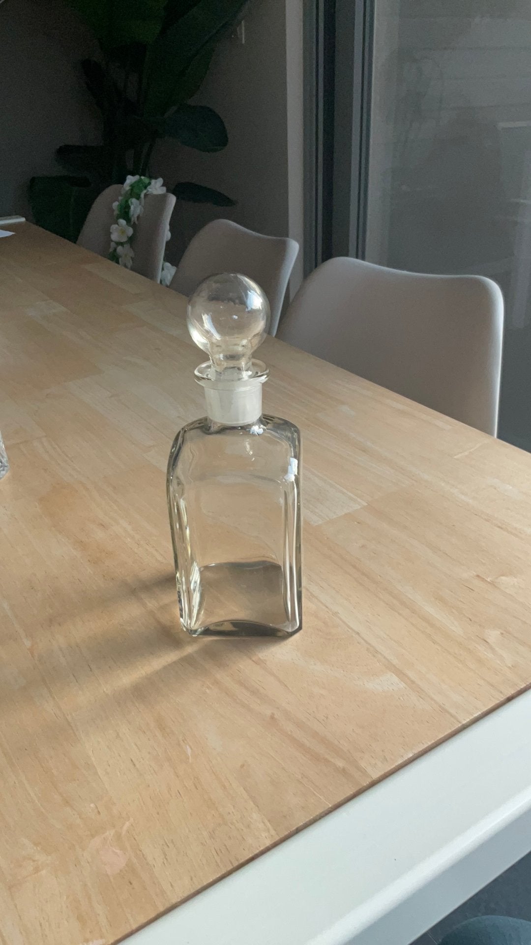 Karaf in glas, Glas, Ophalen of Verzenden, Gebruikt, 11 cm