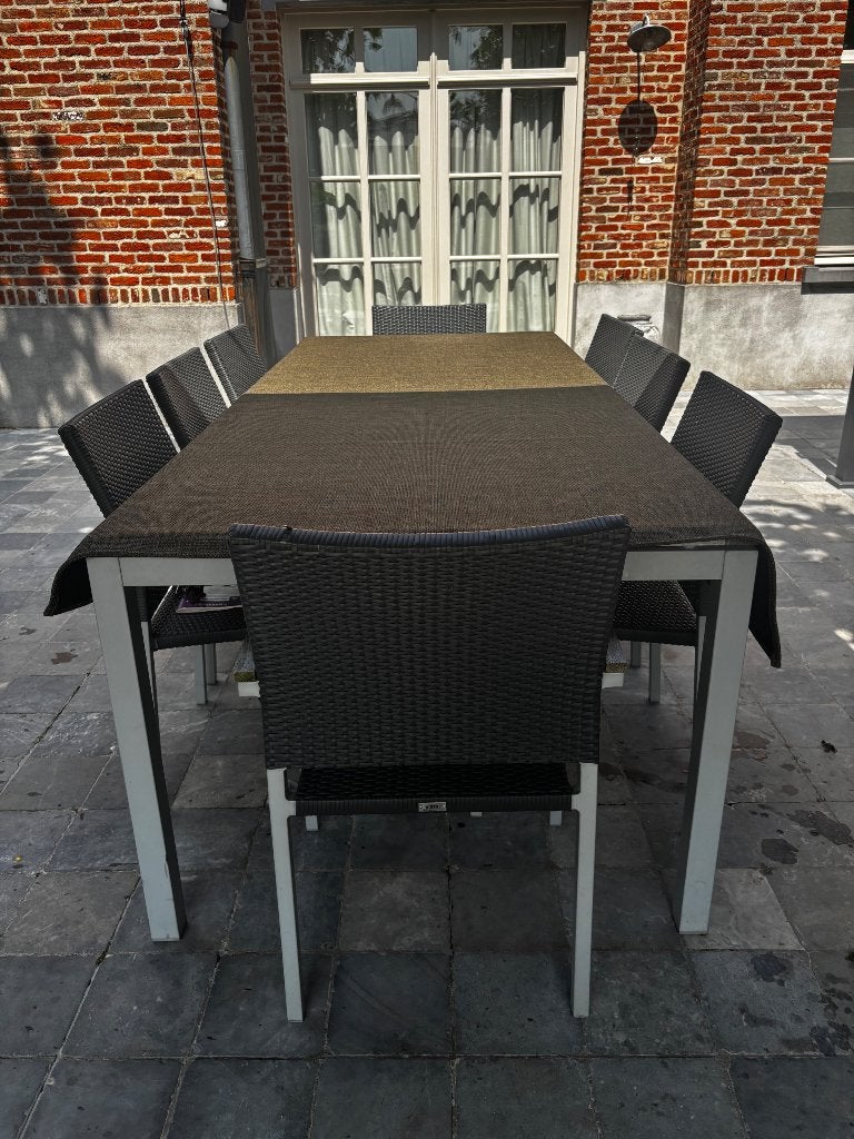 Tuintafel met stoelen, Enlèvement, Utilisé, Rectangulaire, Aluminium