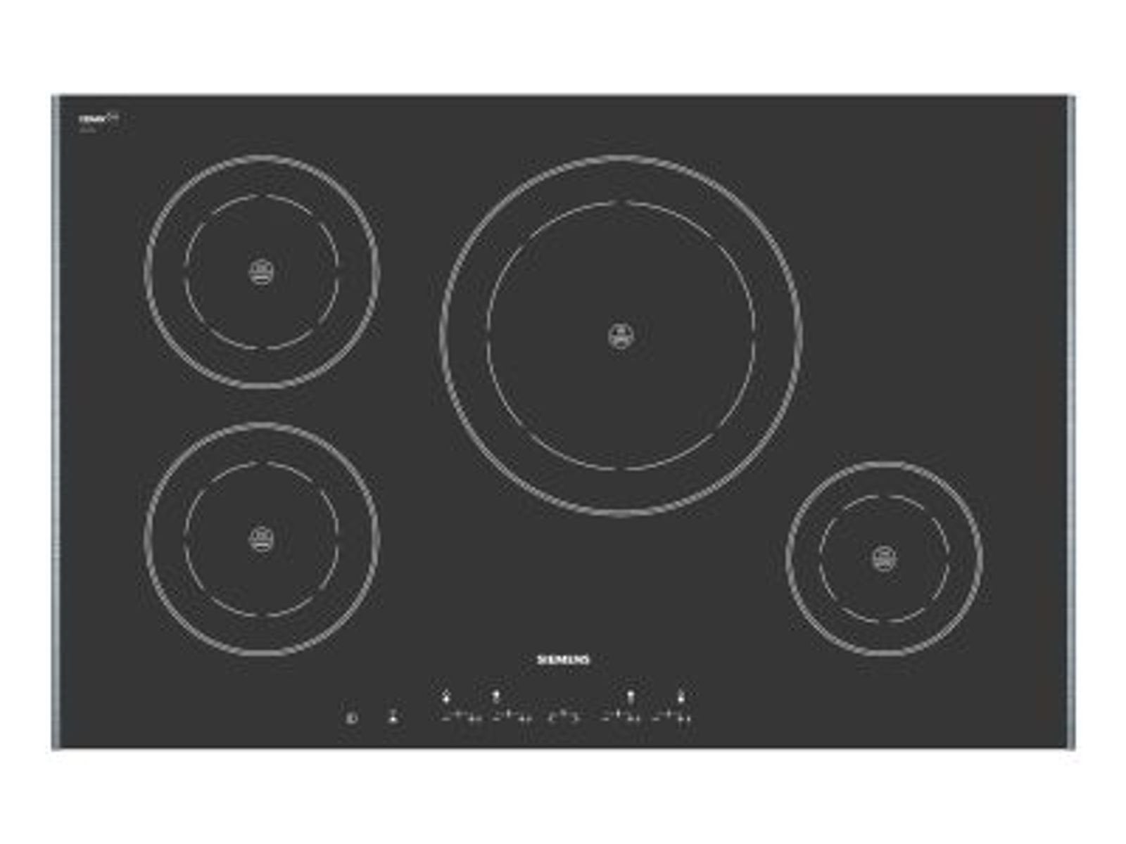 Siemens Vitrokeramische inductiekookplaat, 80 cm:, Ophalen, 4 kookzones, Zo goed als nieuw, Inbouw