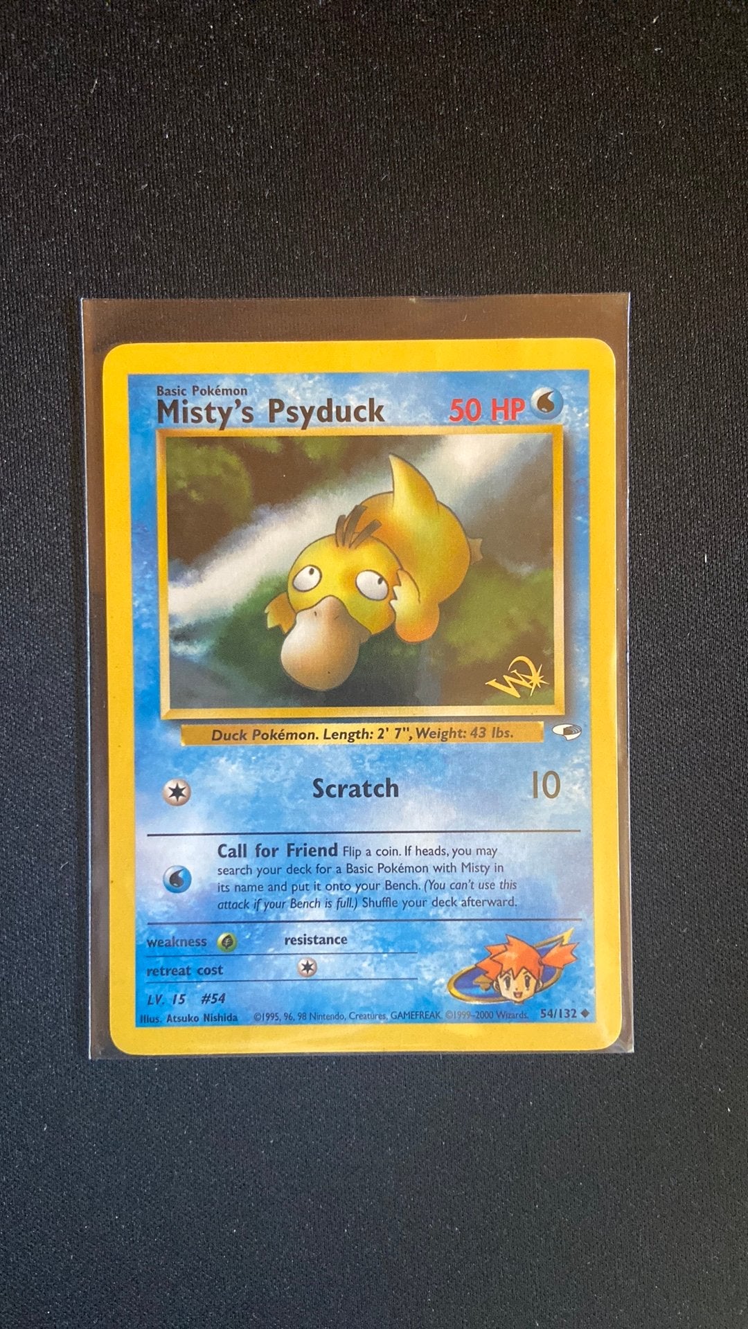 Misty’s psyduck, Hobby en Vrije tijd, Verzamelkaartspellen | Pokémon, Ophalen of Verzenden, Nieuw, Losse kaart