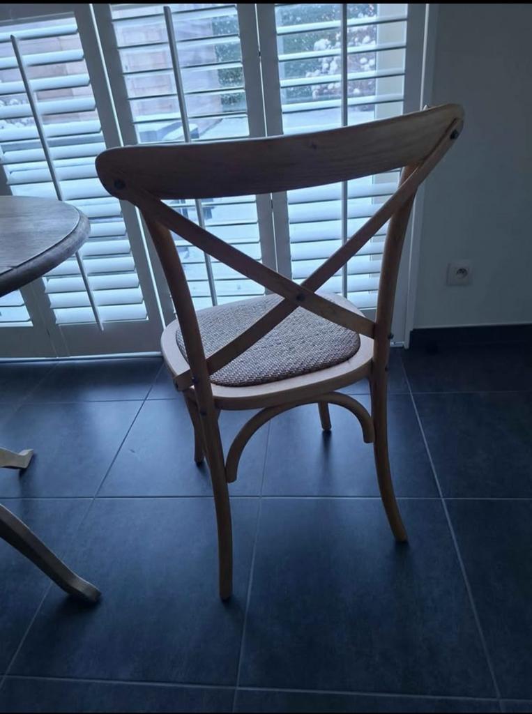 4 landelijke stoelen, Huis en Inrichting, Stoelen, Ophalen, Bruin, Eén, Hout