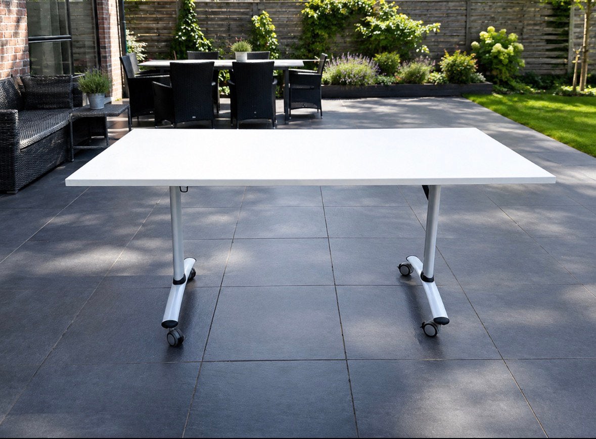 Wit Bureau op Wielen – Kantelbaar, Huis en Inrichting, Ophalen, Gebruikt, Wit
