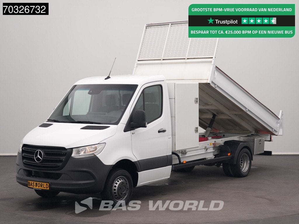 Mercedes Sprinter 515 CDI Kipper met Kist Dubbellucht 3,5t T, Auto's, Bestelwagens en Lichte vracht, Bedrijf, Te koop, Airconditioning