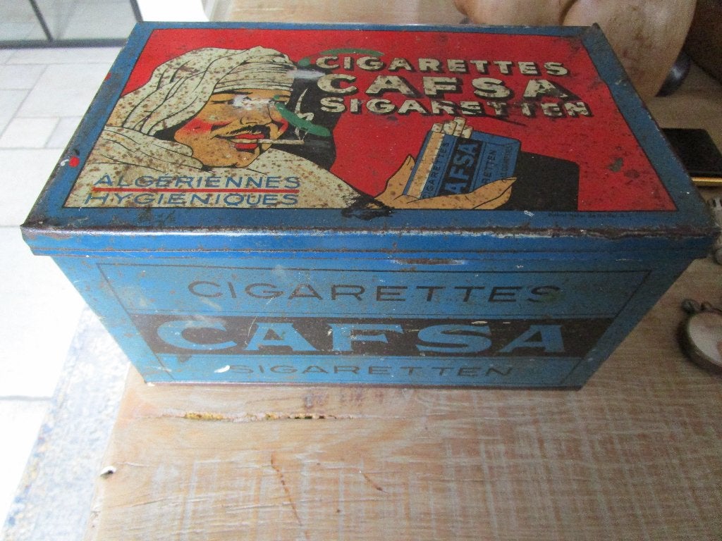 blikdoos van Cafsa sigaretten, Enlèvement ou Envoi, Utilisé, Boite à tabac ou Emballage