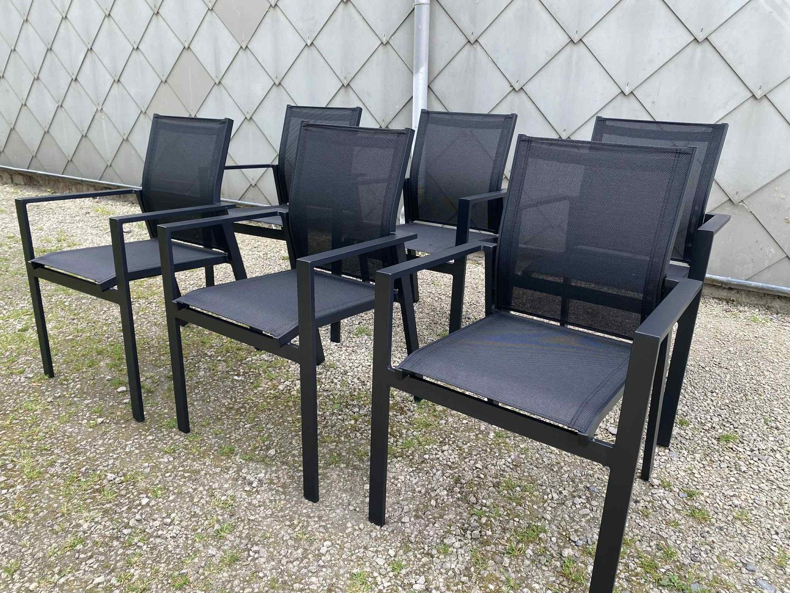 Complete set tuinstoelen 6 stuks als nieuw! Stapelbaar, Tuin en Terras, Ophalen, Zo goed als nieuw