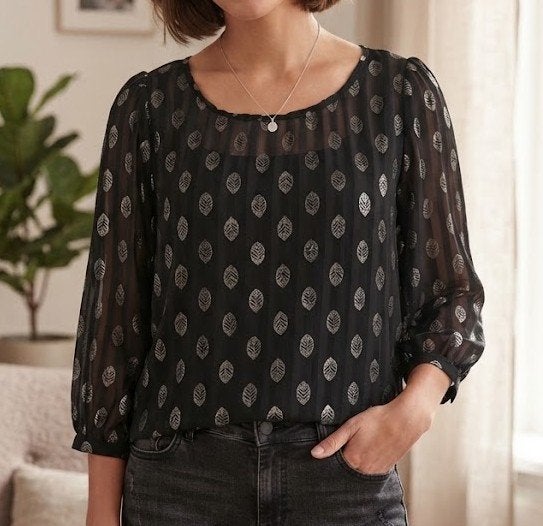 zwart blousje, Envoi, Comme neuf, Taille 36 (S), Noir