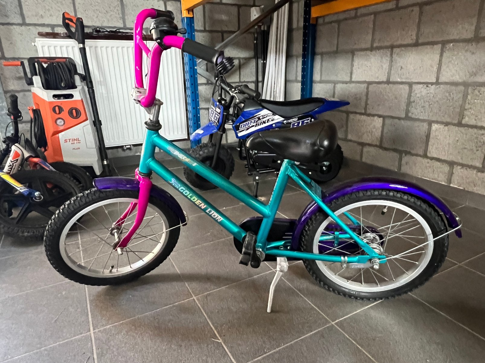 Kinderfiets 16 inch, Fietsen en Brommers, Ophalen, Zo goed als nieuw, Terugtraprem, 16 tot 20 inch