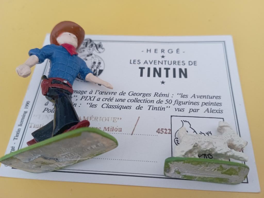 Pixi 4522 tintin et Milou Amérique tbe certificat, Collections, Statues & Figurines, Utilisé, Fantasy, Envoi
