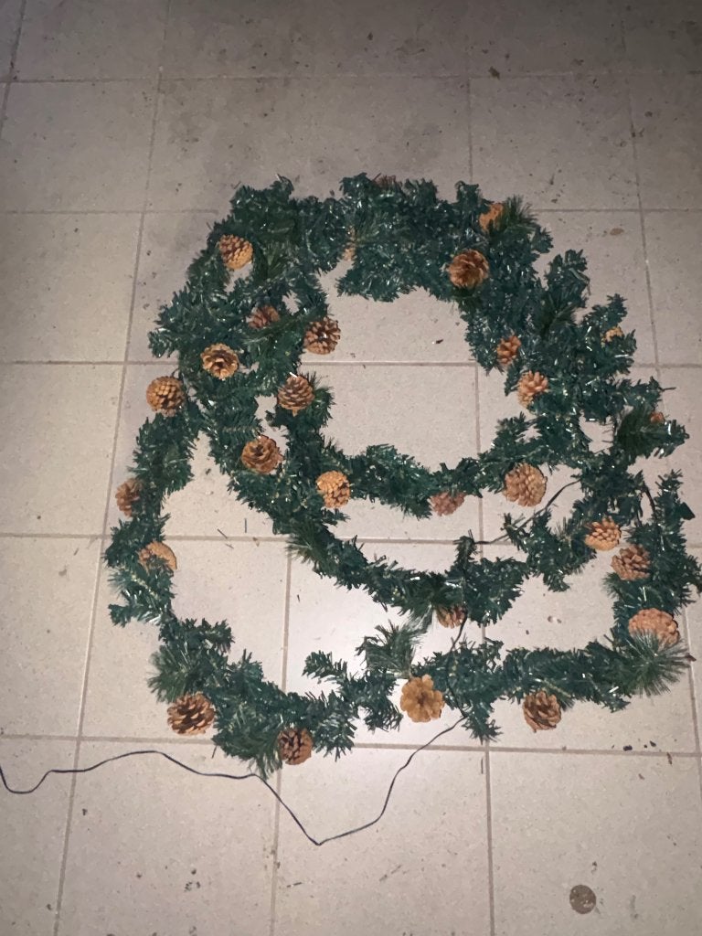 Couronne de Noël avec lumières, Enlèvement, Utilisé