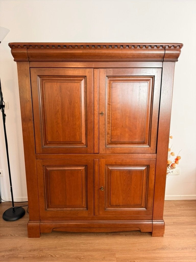 Massief houten Louis Philippe kast (H 164 cm x B 60 cm), Ophalen