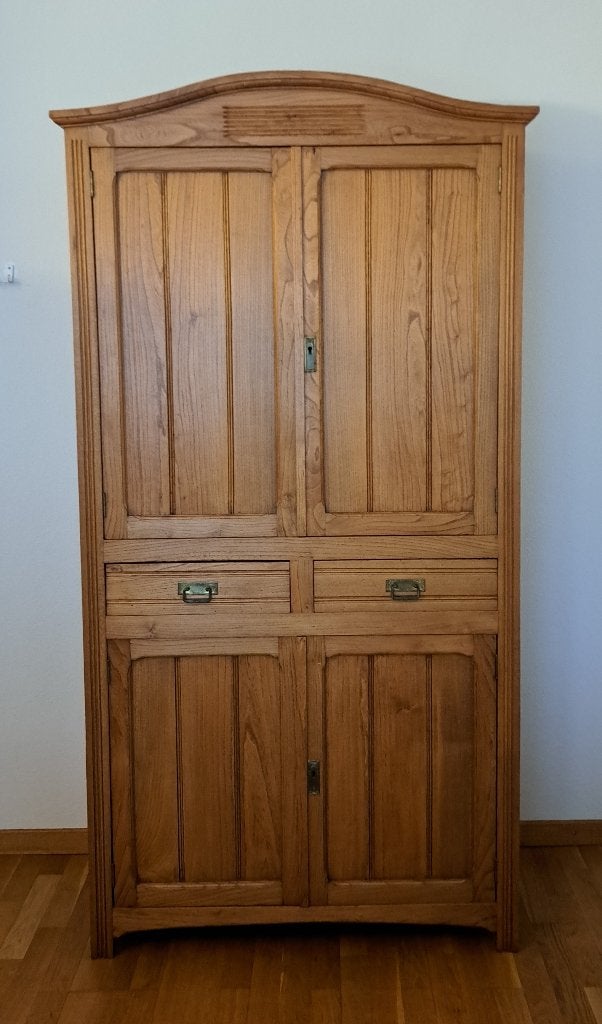 Charmante massief houten buffetkast in landelijke stijl, Ophalen, Eikenhout, Met lade(s), 50 tot 100 cm