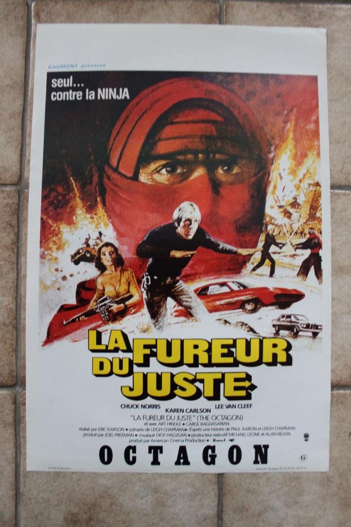 filmaffiche Chuck Norris The Octagon 1980 filmposter, Verzamelen, Rechthoekig Staand, Ophalen of Verzenden, Zo goed als nieuw
