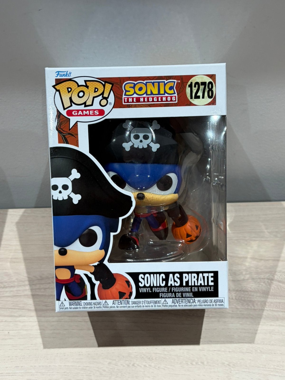 Funko Pop Sonic the Hedgehog 1278 Sonic as Pirate Halloween, Enlèvement ou Envoi, Comme neuf