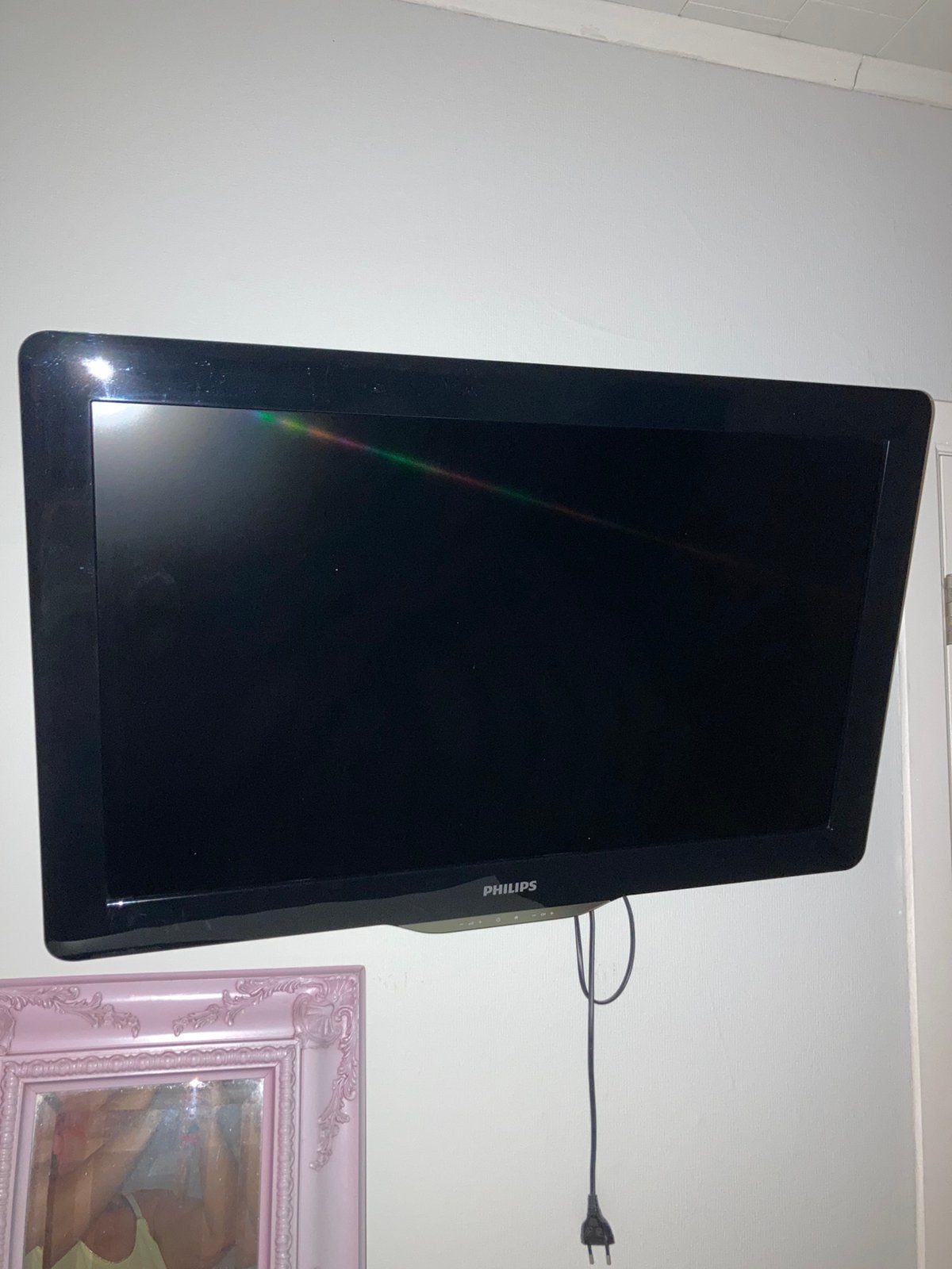 TV avec support de suspension, Enlèvement, Comme neuf, 80 à 100 cm, Philips