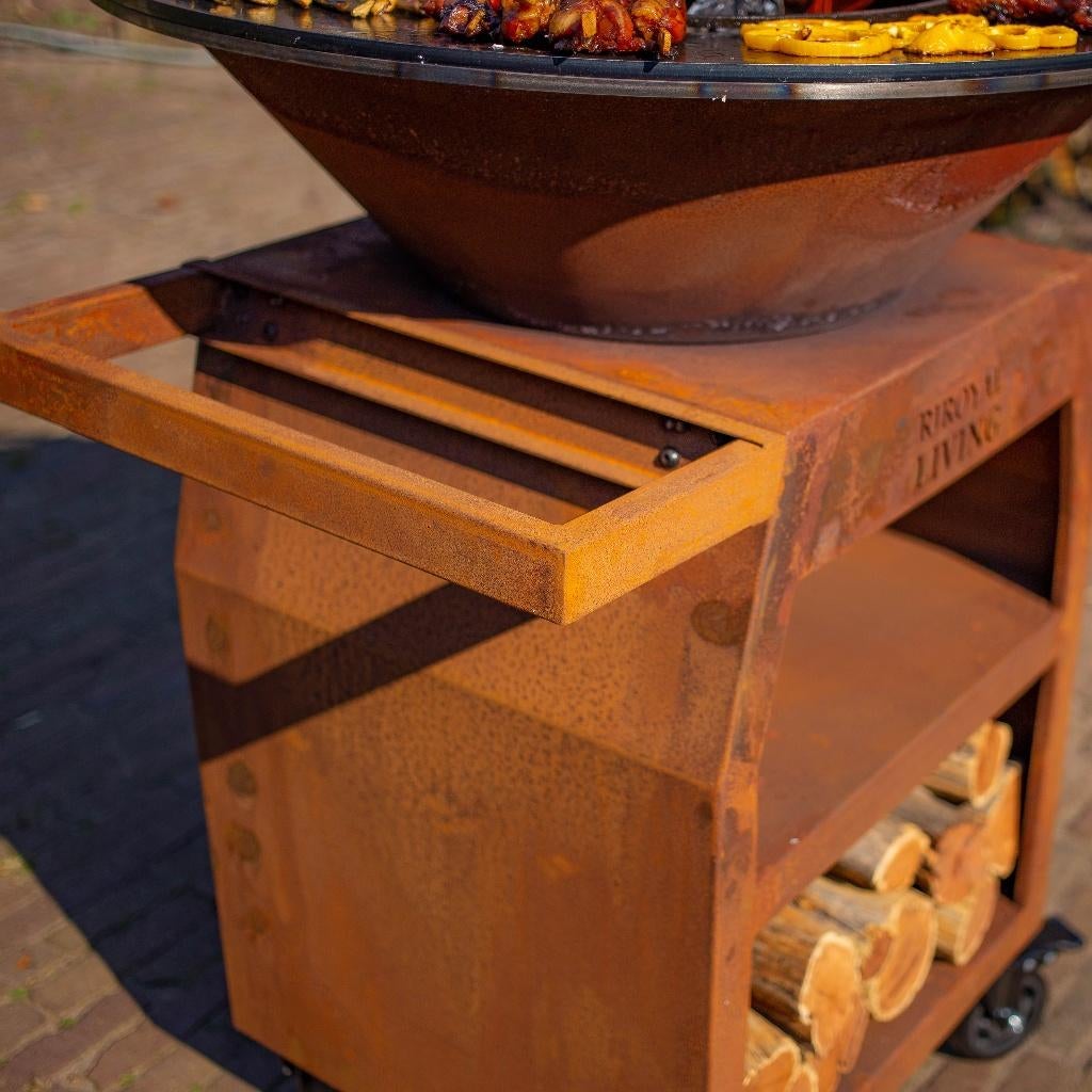 Plancha BBQ grill Maestro 70 Cortenstaal Nieuw buitenkeuken, Ophalen of Verzenden, Nieuw, RJ Royal Living, Met accessoires