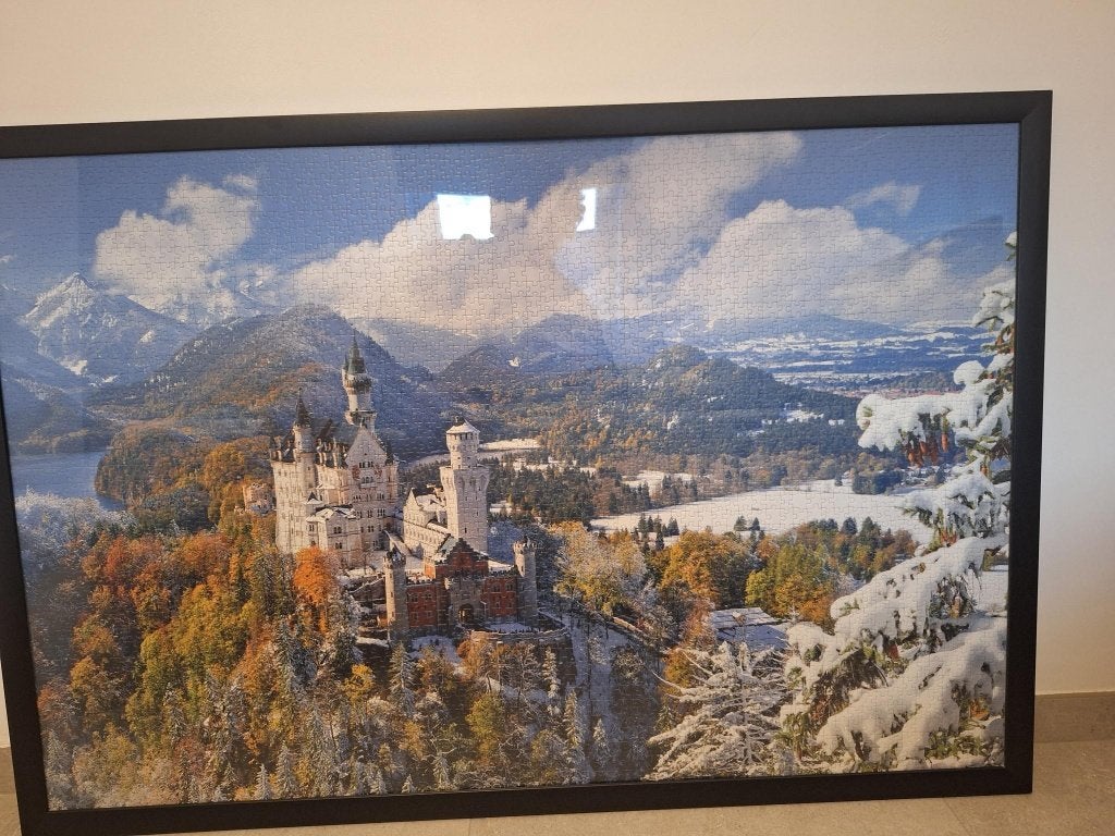 Puzzle et cadre du château de Neuschwanstein, Enlèvement, Plus de 1 500 pièces, Comme neuf